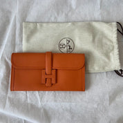 Hermes Orange Epsom Leather Elan Jige 29 Clutch - BOPF | Business of Preloved Fashion