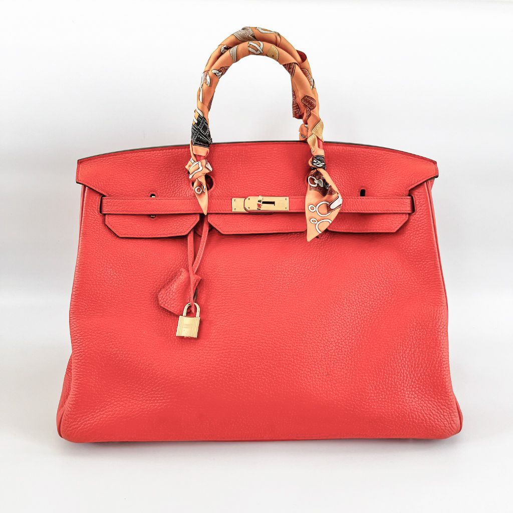 Hermès Orange Togo Leather with Gold Hardware Birkin 40 Bag - BOPF | Business of Preloved Fashion