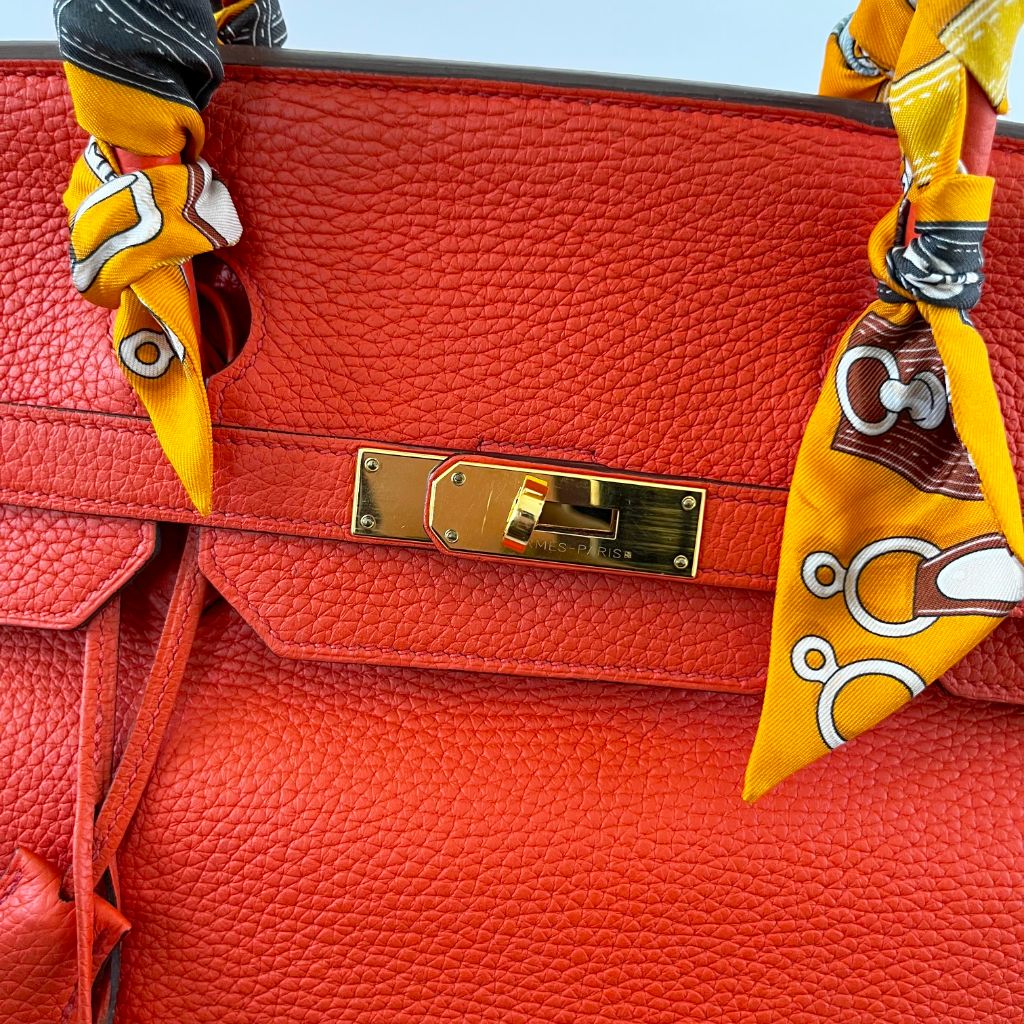 Hermès Stunning Hermes Birkin handbag 40 cm in Togo Orange Clay