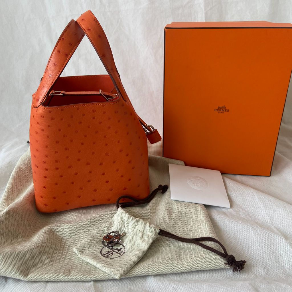 Hermes Picotin Ostrich Orange RJC1728 – LuxuryPromise
