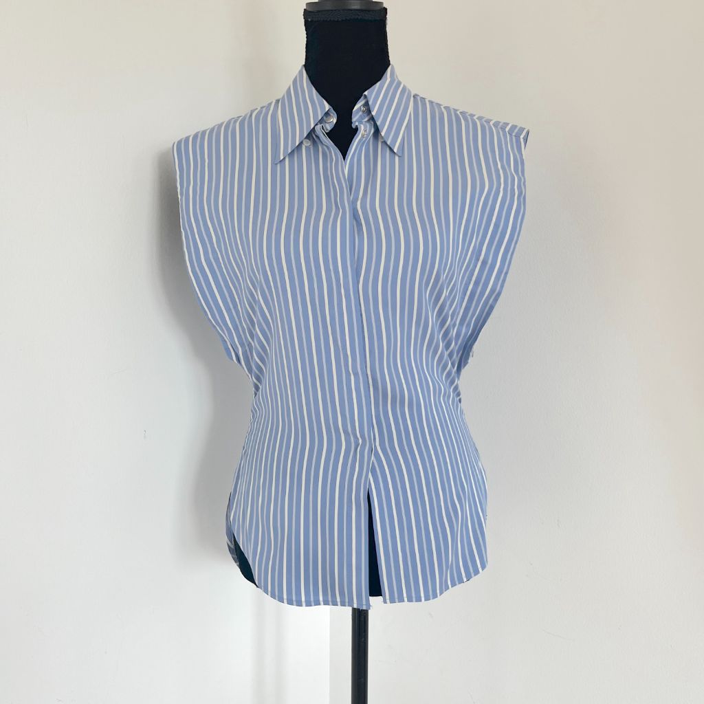 Isabel Marant Enza Striped Sleeveless Shirt - BOPF | Business of Preloved Fashion