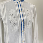 Isabel Marant Etoile Vince white long sleeve button down top with skirt - BOPF | Business of Preloved Fashion