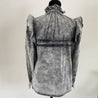 Isabel Marant Gray Idety Oversized Ruffled Acid-wash Denim Shirt - BOPF | Business of Preloved Fashion
