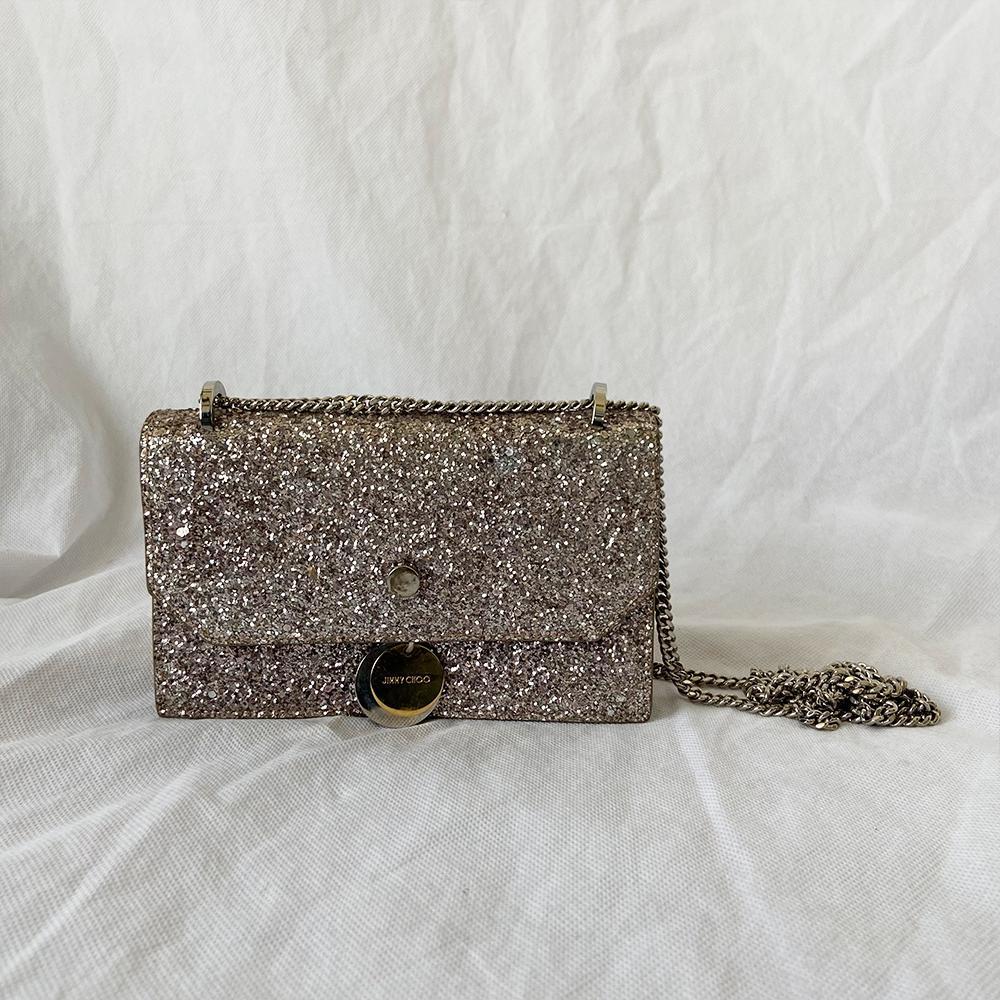 Jimmy Choo Finley Mix Star Coarse Glitter Mini Cross Body Bag - BOPF | Business of Preloved Fashion