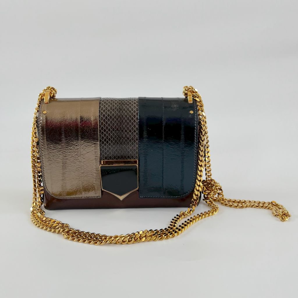 Jimmy Choo Lockett Brown and Gold Bag - BOPF | Business of Preloved Fashion
