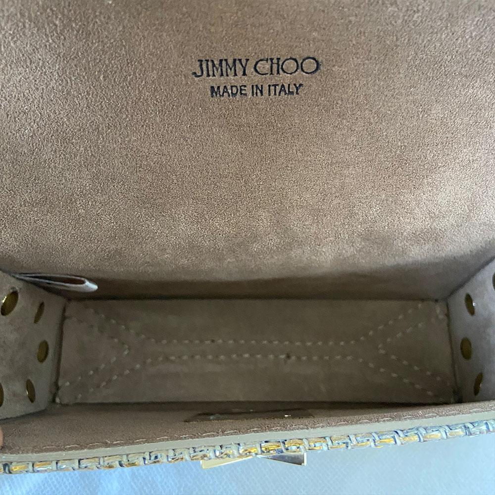 Jimmy Choo Lockett Petite Frayed Metallic Tweed Shoulder Bag - BOPF | Business of Preloved Fashion