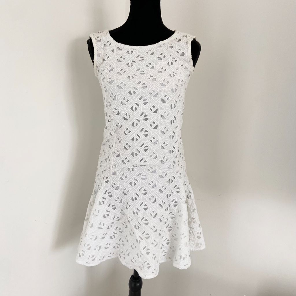 Kenzo white KENZO logo embroidered dress BOPF Business of