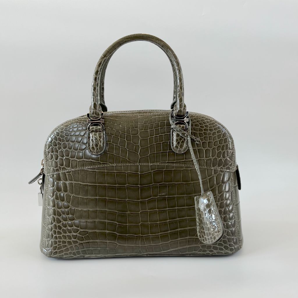 Kwanpen crocodile green pandora bag - BOPF | Business of Preloved Fashion