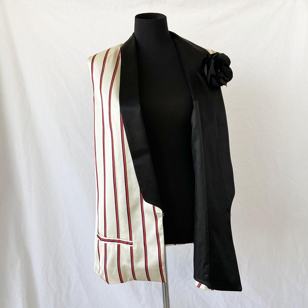 Lanvin Striped Chain and Flower Blazer - BOPF | Business of Preloved Fashion