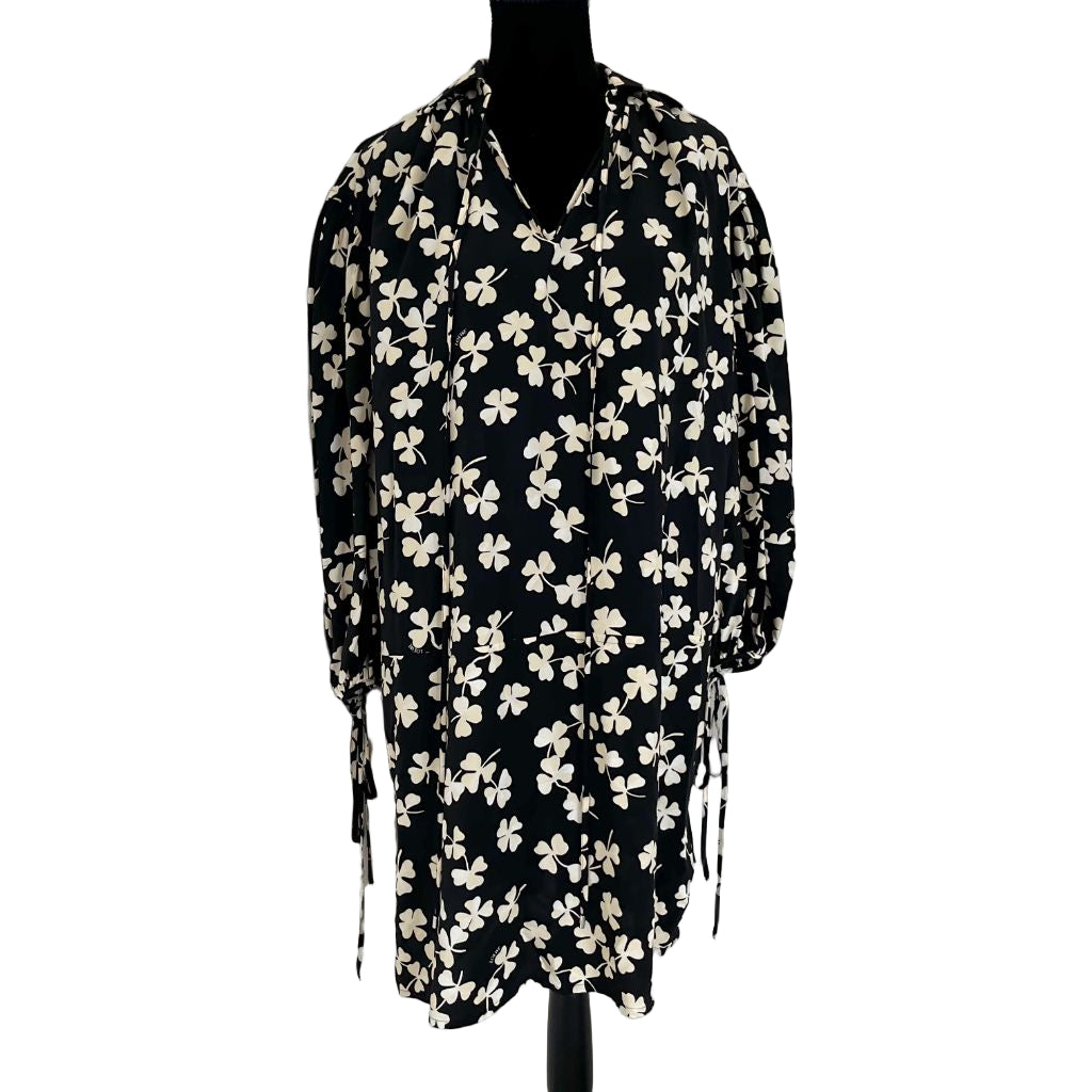 Loewe Black Dress With White Clover Leaf Print - BOPF | Business of Preloved Fashion