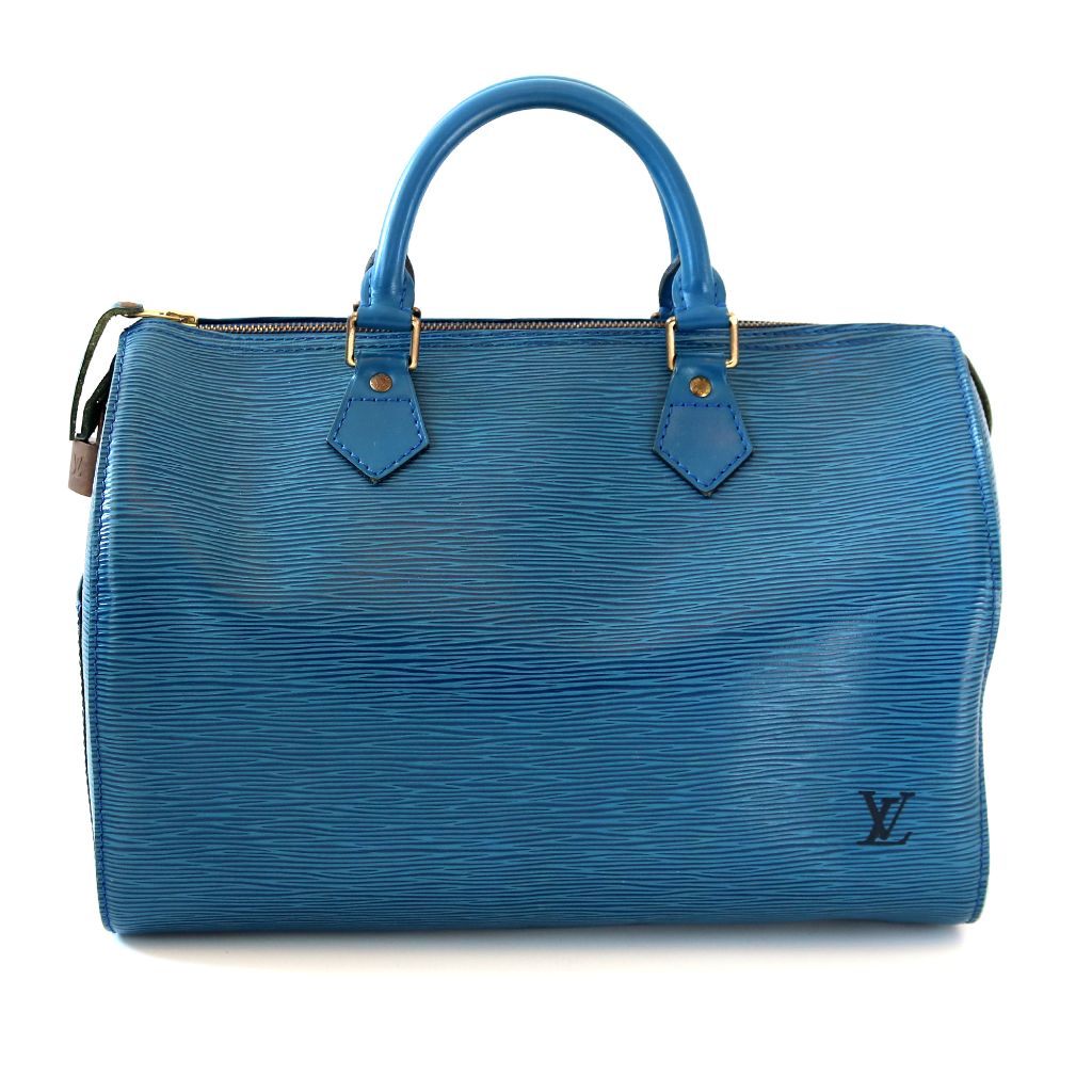 Louis Vuitton Blue Epi Leather Speedy 30 - BOPF | Business of Preloved Fashion