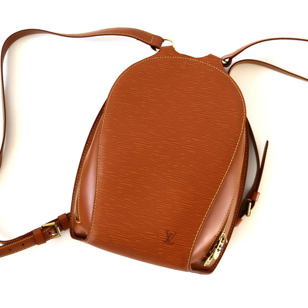 light brown louis vuitton backpack Louis Vuitton Mabillon Brown Epi Leather Backpack Bag - BOPF