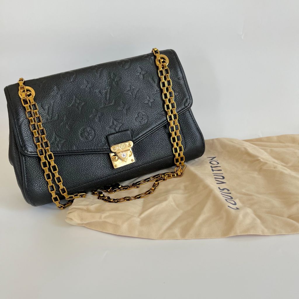 Louis Vuitton Black Monogram Empreinte Saint Germain PM Handbag