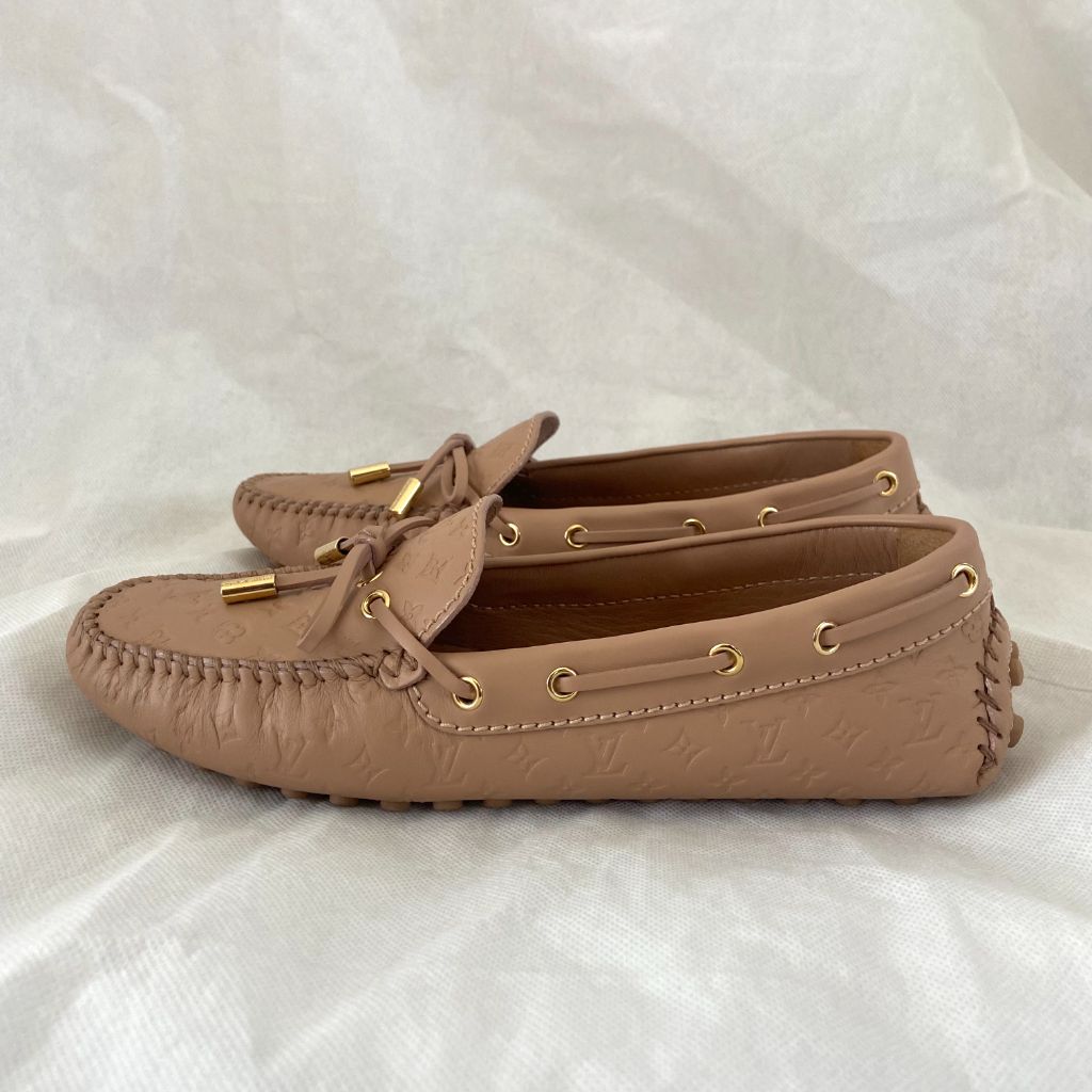 Louis Vuitton Monogram Leather Driving Loafers, 38 - BOPF | Business of Preloved Fashion