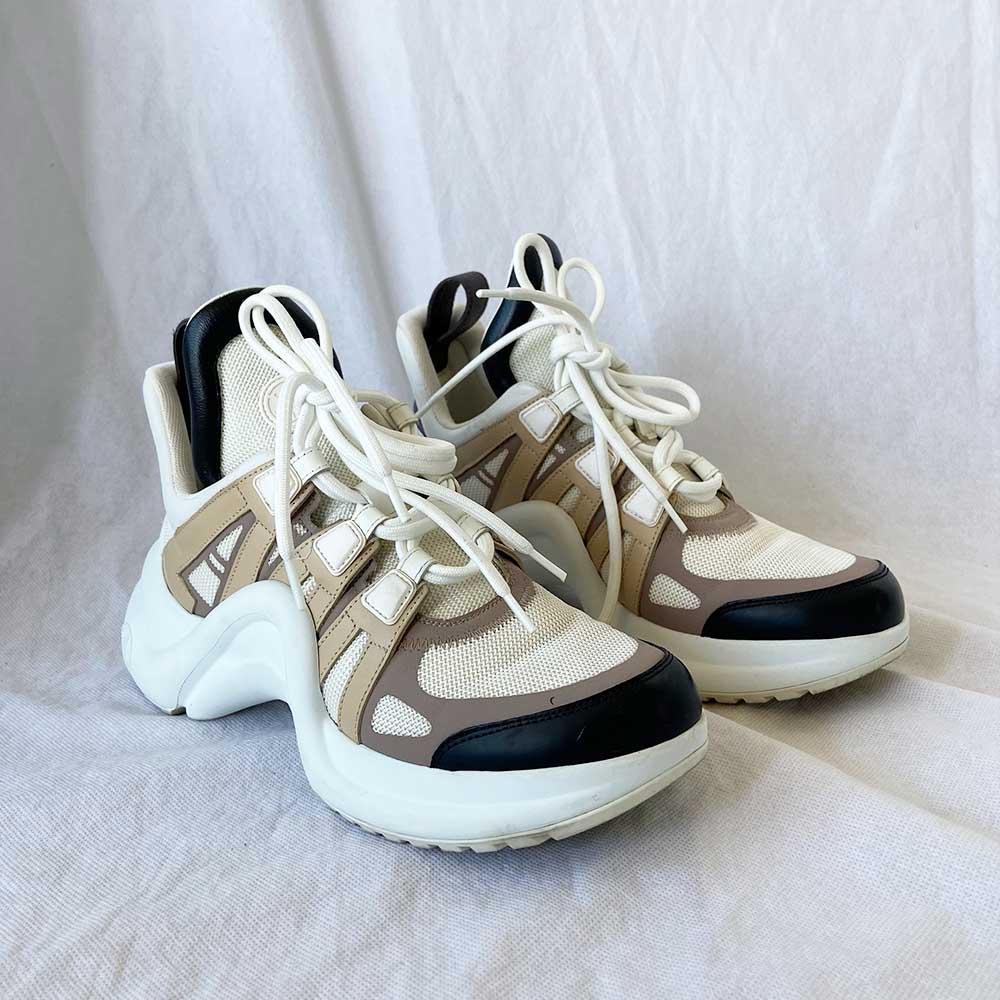 Louis Vuitton Neoprene And Monogram Canvas Archlight Low Top Sneakers, 37.5 - BOPF | Business of Preloved Fashion