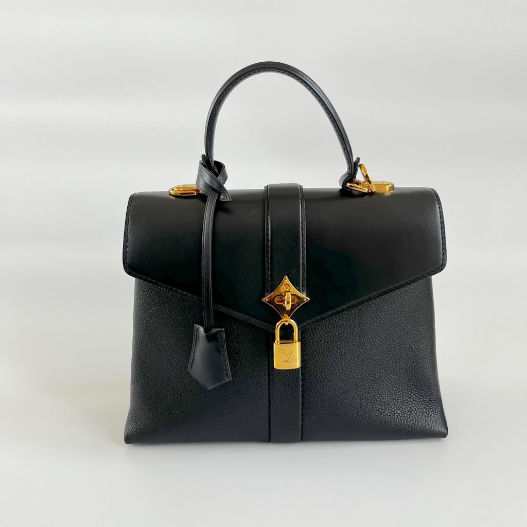 Louis Vuitton Rose Des Vents Black Leather MM Bag - BOPF | Business of Preloved Fashion