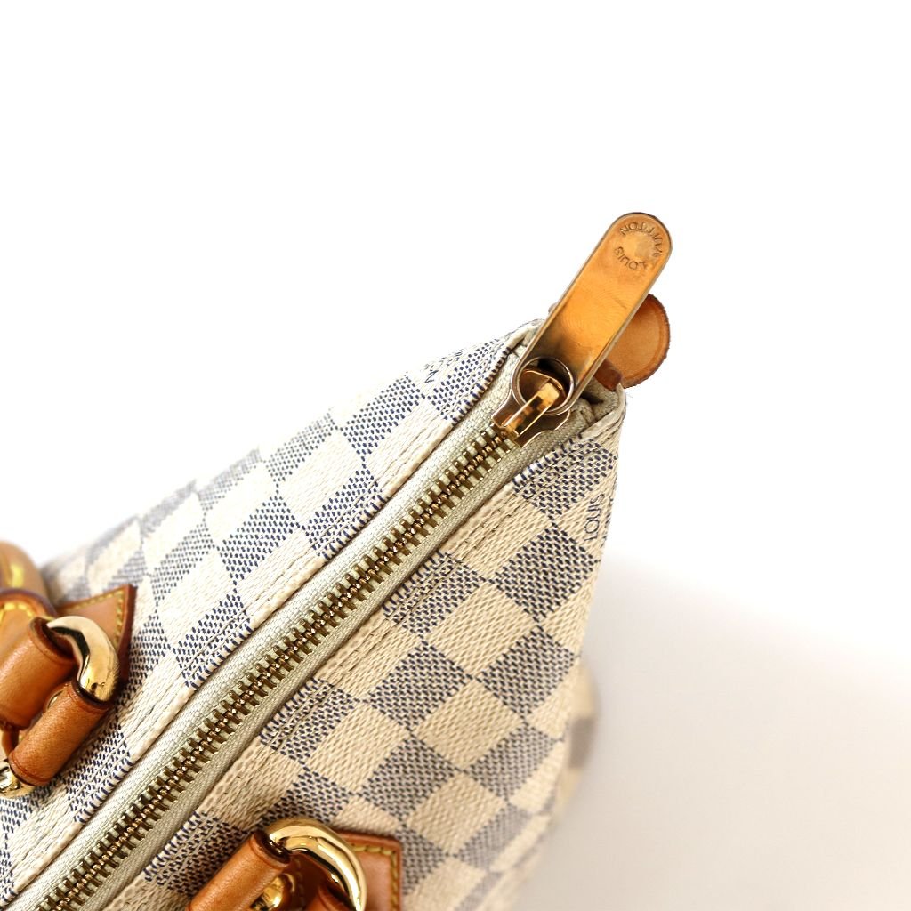 Louis Vuitton Saleya PM White Damier Azur Canvas Handbag - BOPF