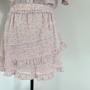 LoveShackFancy pink tiered mini floral print dress - BOPF | Business of Preloved Fashion