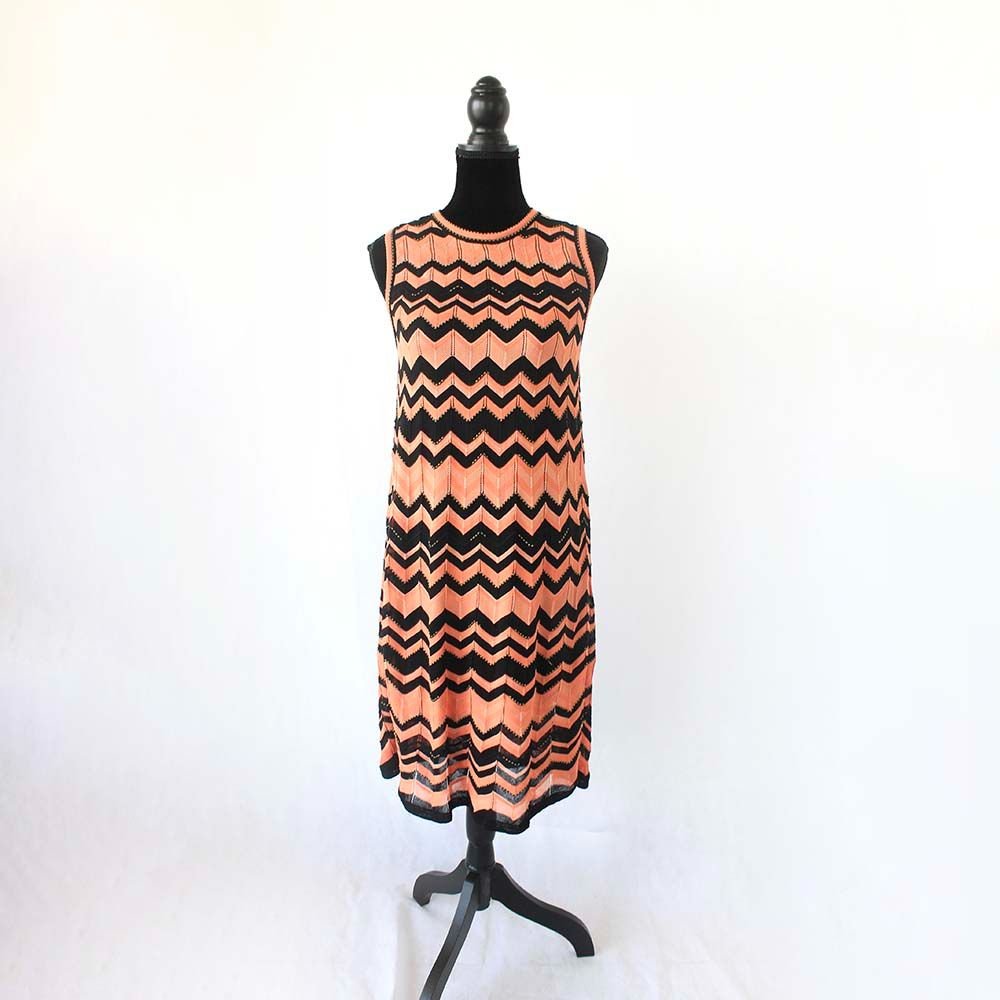 strapless open back dress M Missoni Zig Zag Knit Sleeveless Dress - BOPF