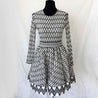 Maje black and white knitted long sleeve dress - BOPF | Business of Preloved Fashion