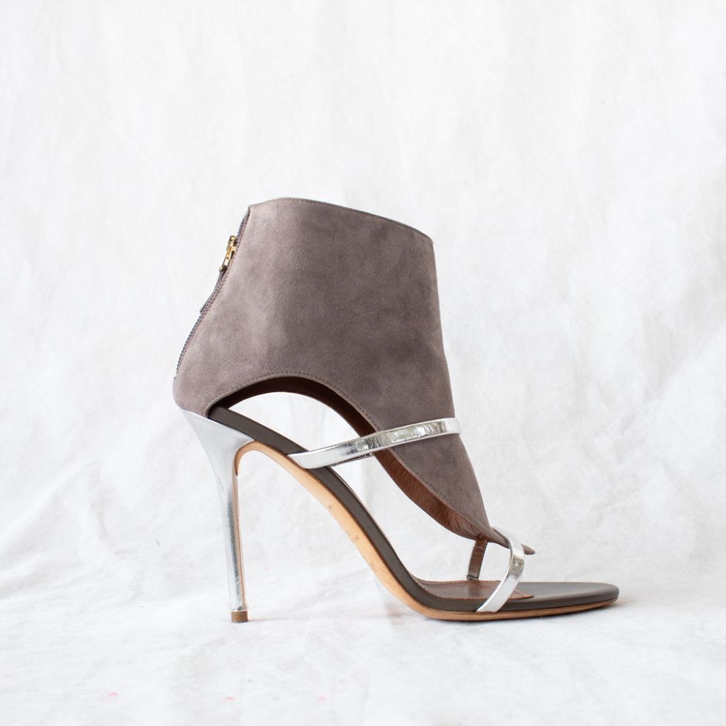 Malone Souliers Grey Suede Miley Cutout sandal, 40 - BOPF | Business of Preloved Fashion