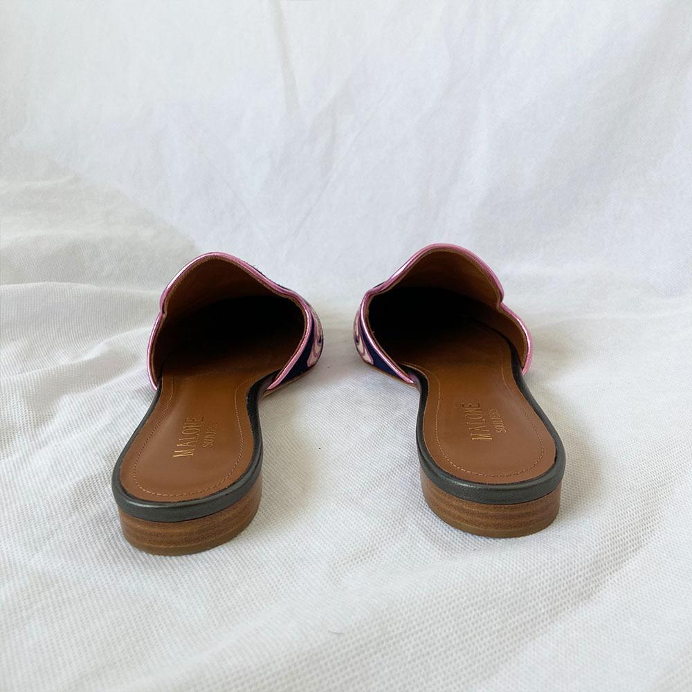 Malone Souliers Printed Pointed Toe Mules, 36.5 - BOPF | Business of Preloved Fashion