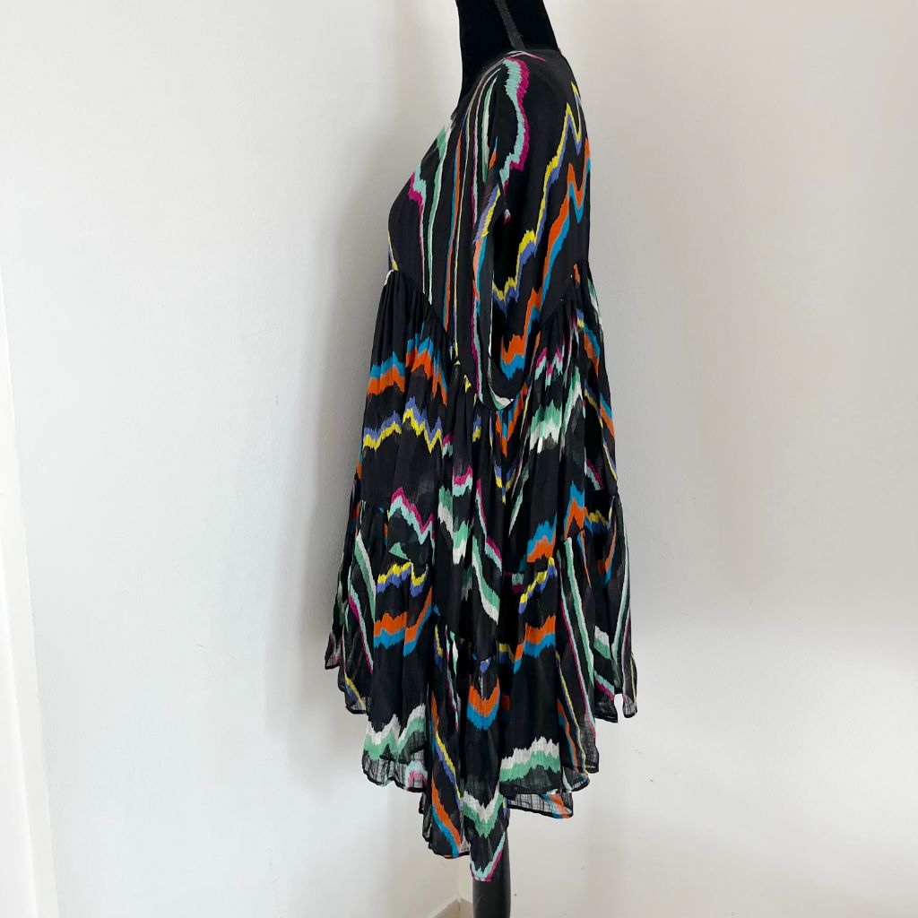 Missoni Black Sheer Ruffle Printed Swim Cover - BOPF | Business of Preloved Fashion