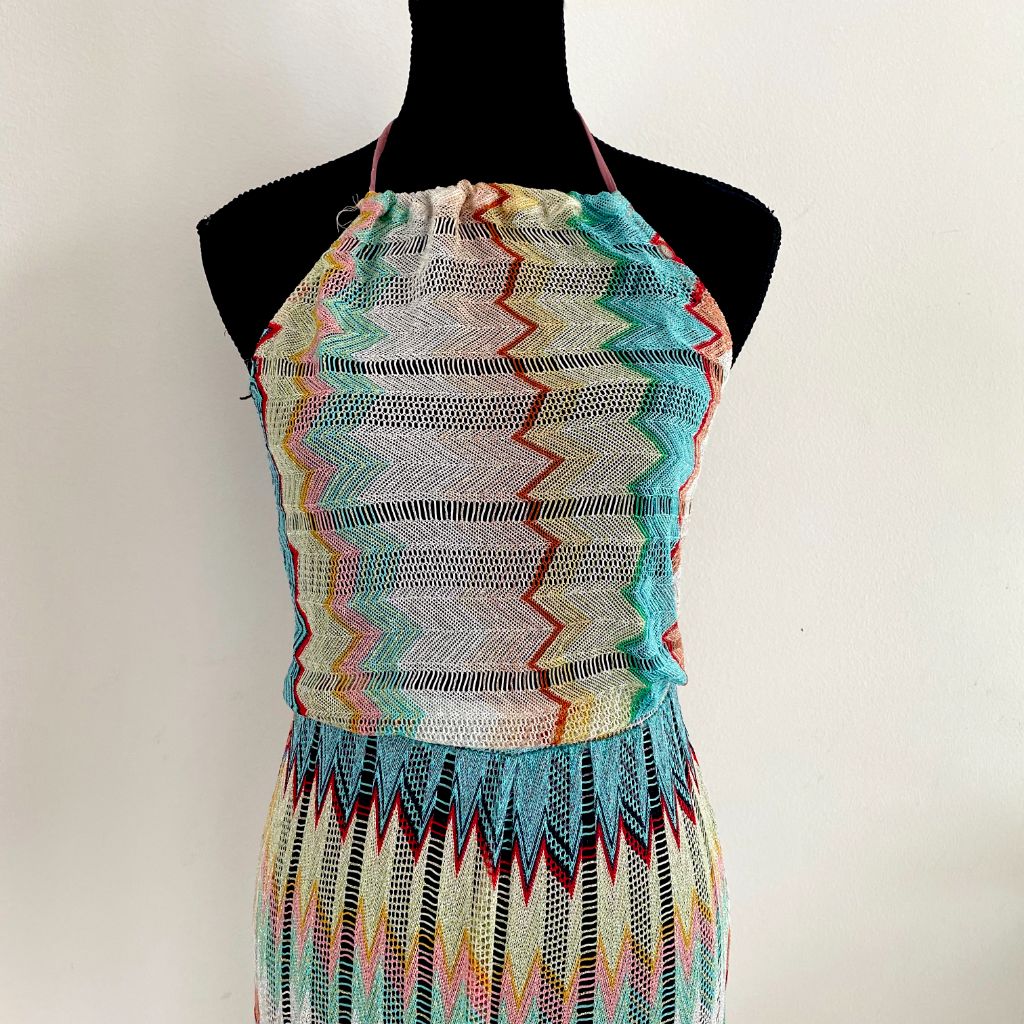 Missoni Mare multicolor knitted halter jumpsuit - BOPF | Business of Preloved Fashion