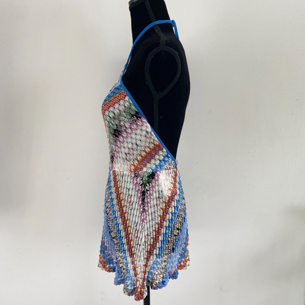 Missoni multicolor halter knitted playsuit swim cover - BOPF | Business of Preloved Fashion