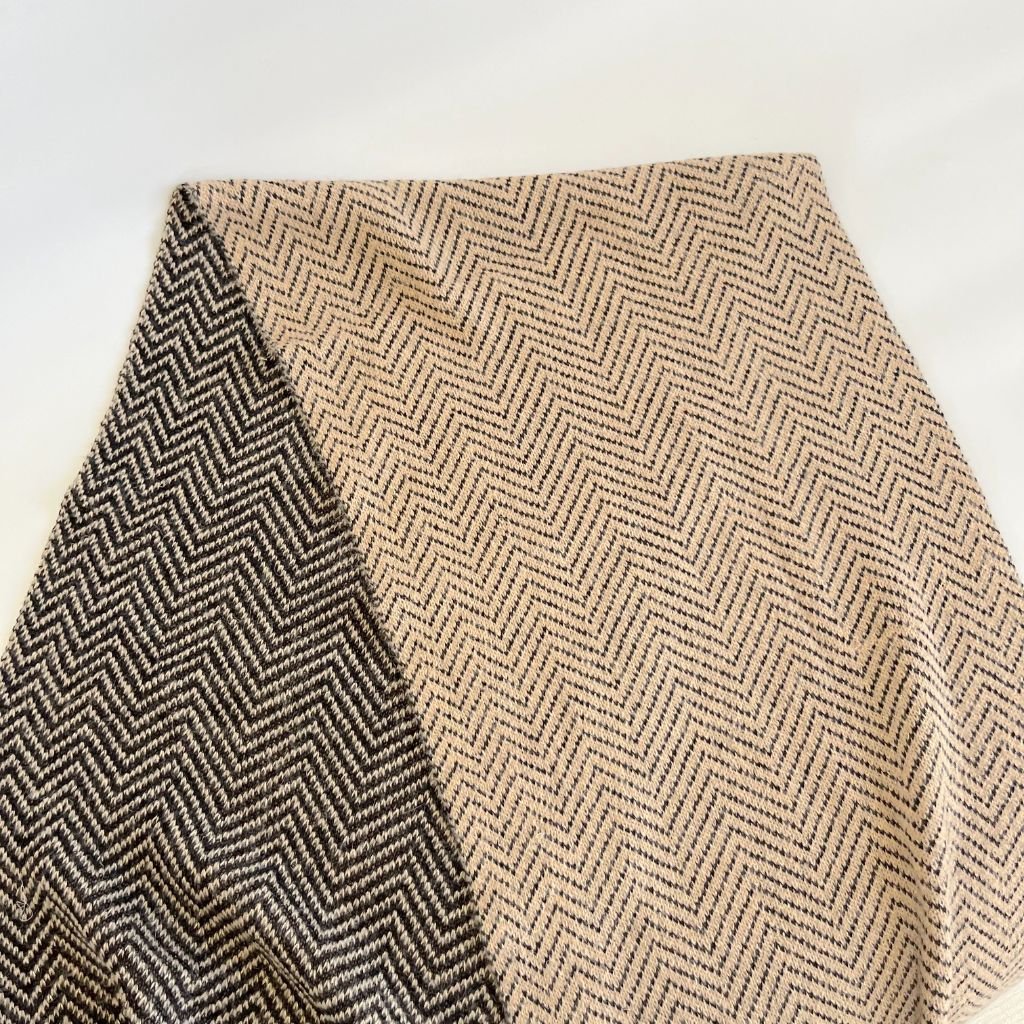 Missoni Zig Zag Knit Brown Wool Scarf with Tassels - BOPF | Business of Preloved Fashion