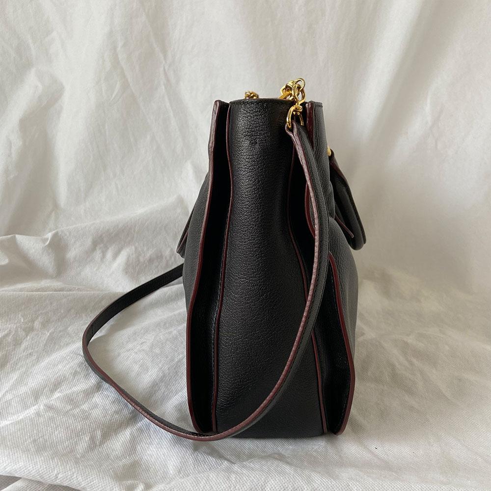 Miu Miu black top handle leather bag - BOPF | Business of Preloved Fashion