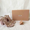 Miu Miu Furry Pearlescent Pink Sandal, 37 - BOPF | Business of Preloved Fashion