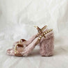 Miu Miu Furry Pearlescent Pink Sandal, 37 - BOPF | Business of Preloved Fashion