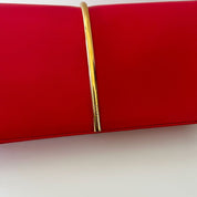 Nina Ricci Red Long Clutch With Gold Metal Detail - BOPF | Business of Preloved Fashion