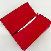 Nina Ricci Red Long Clutch With Gold Metal Detail - BOPF | Business of Preloved Fashion