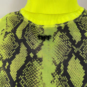 Off-White neon yellow snakeskin print sleeveless top - BOPF | Business of Preloved Fashion