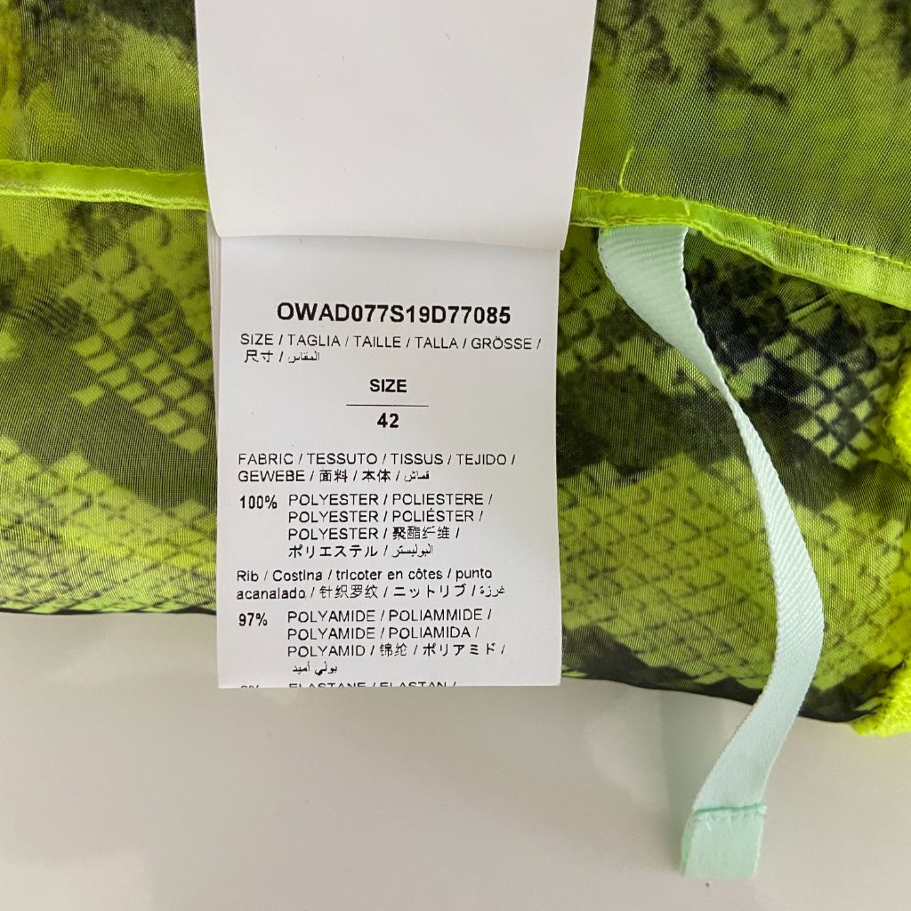 Off-White neon yellow snakeskin print sleeveless top - BOPF | Business of Preloved Fashion