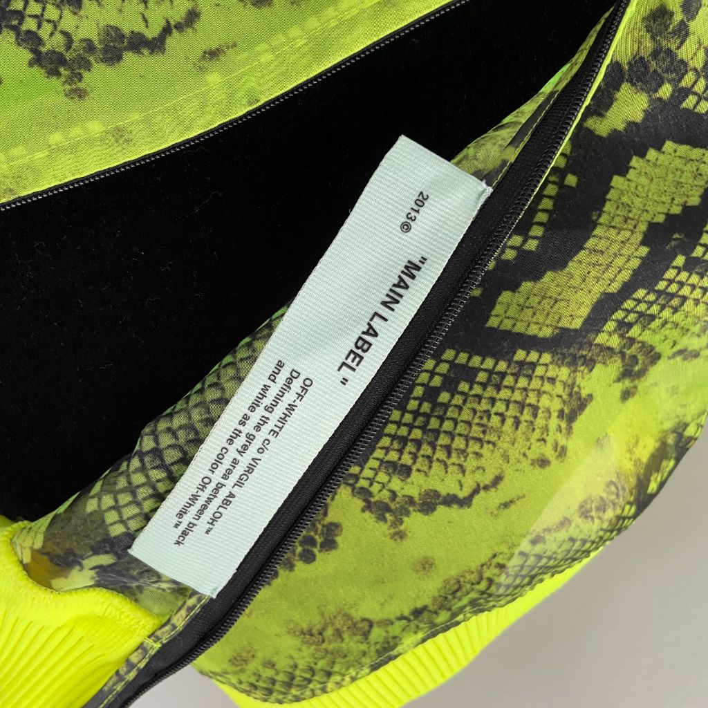 Off-White neon yellow snakeskin print sleeveless top - BOPF | Business of Preloved Fashion
