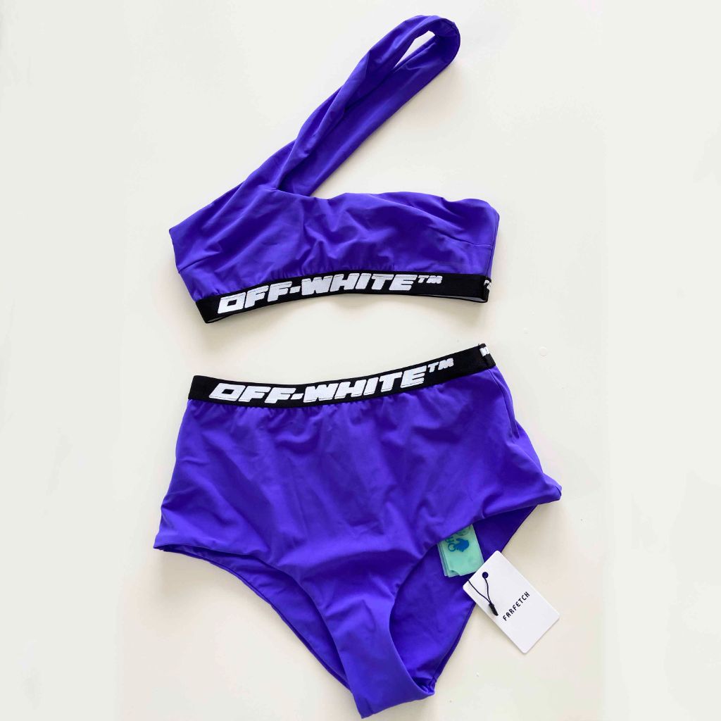 Off-White Violet Two Piece Bikini - BOPF | Business of Preloved Fashion