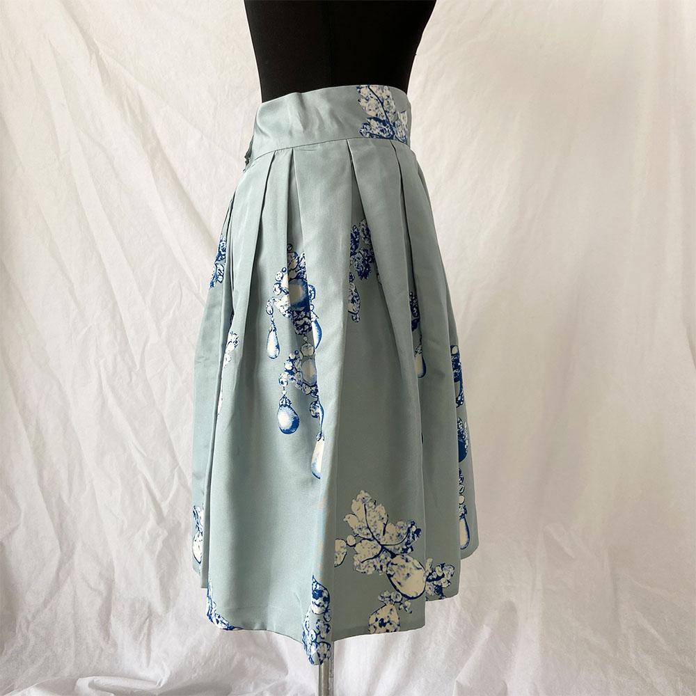 Oscar De La Renta Blue Printed Mini Skirt - BOPF | Business of Preloved Fashion