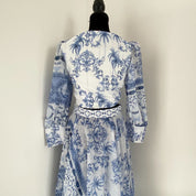 Patbo Blue Amalfi Chiffon maxi skirt with matching long sleeve to - BOPF | Business of Preloved Fashion