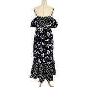 Alice McCall black and white floral off-shoulder dress