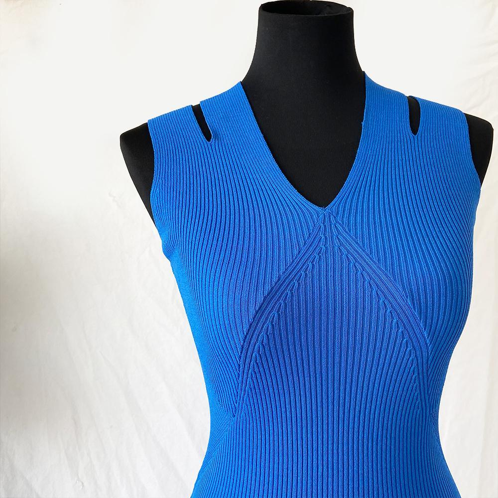 Pinko Blue Knitted Stretch Dress - BOPF | Business of Preloved Fashion