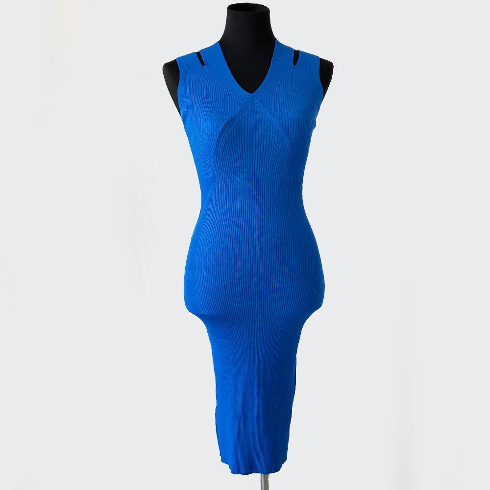 Pinko Blue Knitted Stretch Dress - BOPF | Business of Preloved Fashion