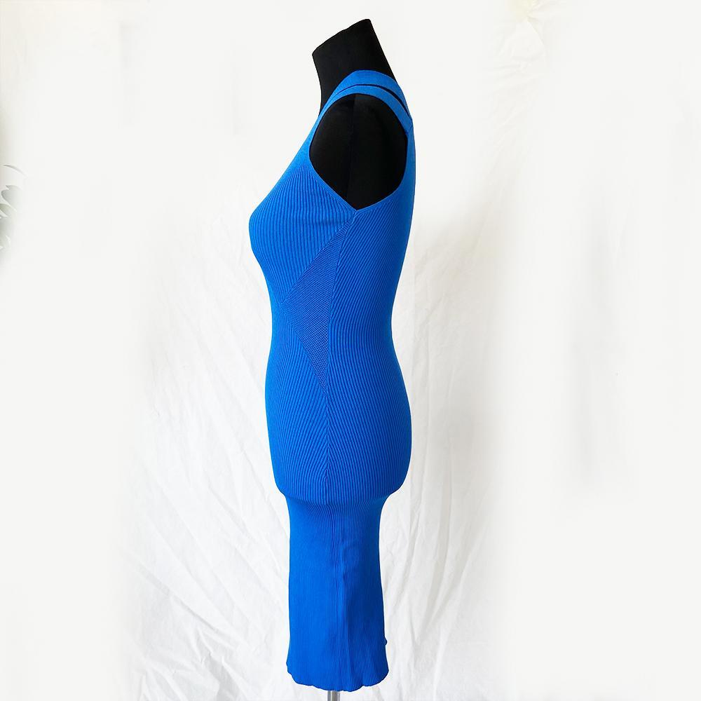 Pinko Blue Knitted Stretch Dress - BOPF | Business of Preloved Fashion