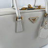 Prada Beige Leather Weekender Top Handle Bag - BOPF | Business of Preloved Fashion