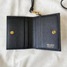 Prada black leather logo card holder - BOPF | Business of Preloved Fashion
