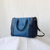Prada Blue Bicolor Saffiano Lux Leather Medium Galleria Double Zip Tote - BOPF | Business of Preloved Fashion