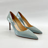 Prada Blue Leather Patent Pointed Toe Pumps, 40 - BOPF | Business of Preloved Fashion