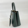 Prada Dark Green Logo Plaque Mini Bucket Bag - BOPF | Business of Preloved Fashion